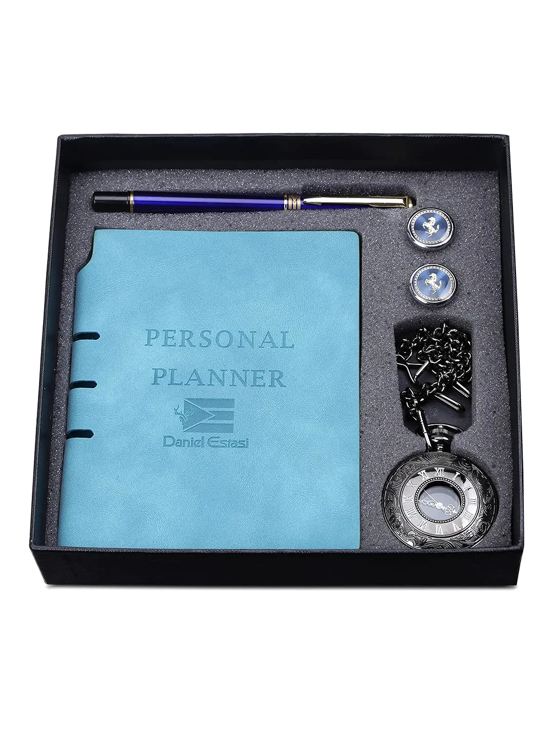 Yellow Chimes Men Gifting Set for Men Exquisite Men Gifting Set Business Suits Set Diary,Pen, Cufflinks,Pocket Watch Men Accessory Gift Set in a Gift Box.