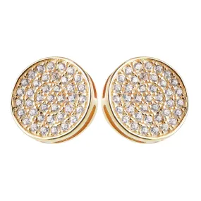 Yellow Gold Disc Earrings